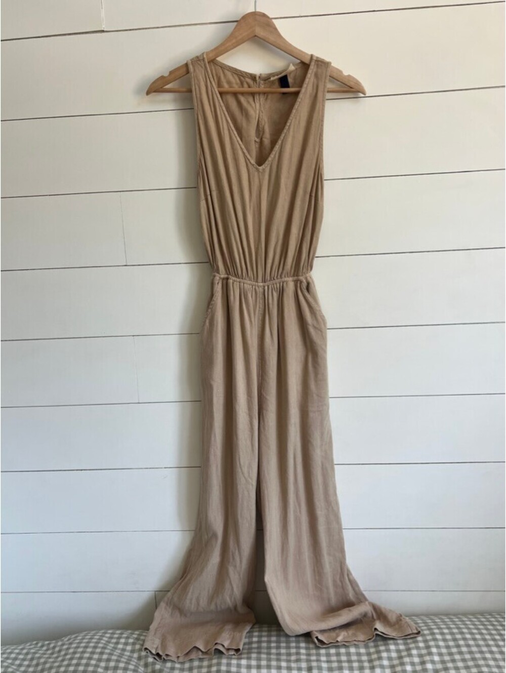 Universal Thread Linen Blend Romper Women's Size XS Summer Boho Festival Resort